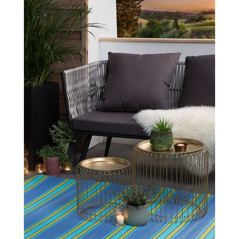 Dywan zewnętrzny 120 x 180 cm niebieski ALWAR