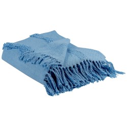 Koc KHARI Bawełna 125 x 150 cm Błękitny