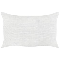 Zestaw 2 poduszek dekoracyjnych BANORI Len 30 x 50 cm Biały Jednolity