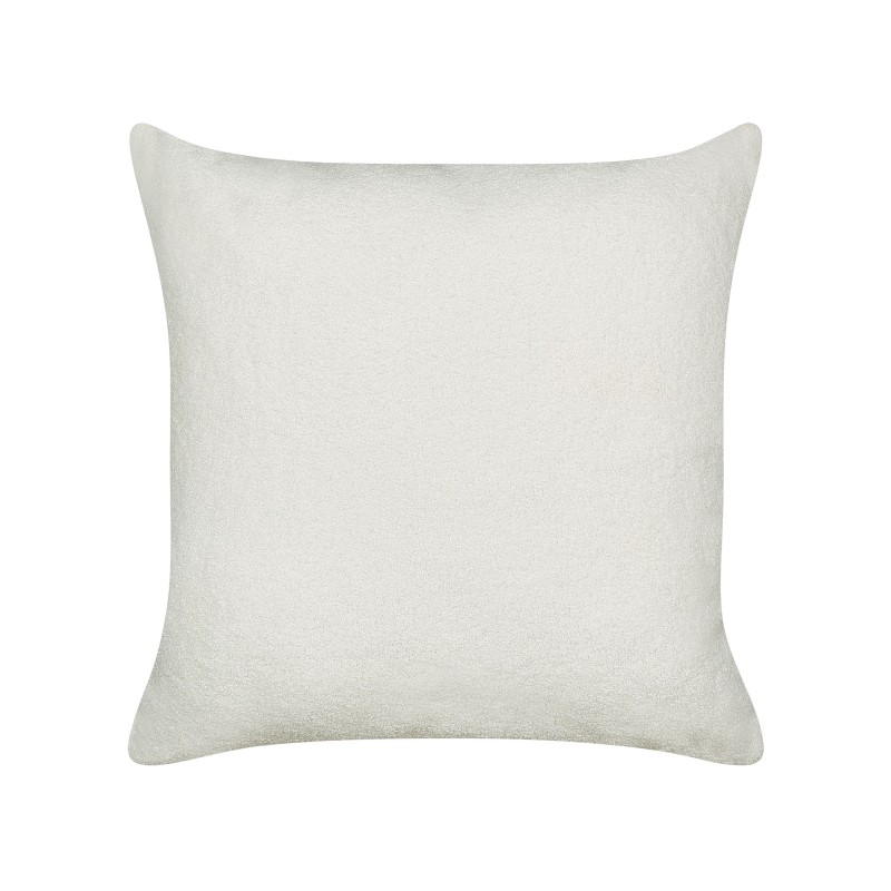Zestaw 2 poduszek dekoracyjnych LEUZEA Boucle 60 x 60 cm Złamana biel Jednolity