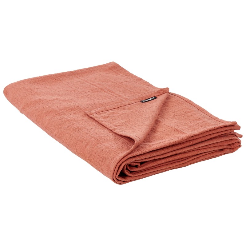 Narzuta na łóżko MARAKA Bawełna 150 x 200 cm Jasnoczerwony