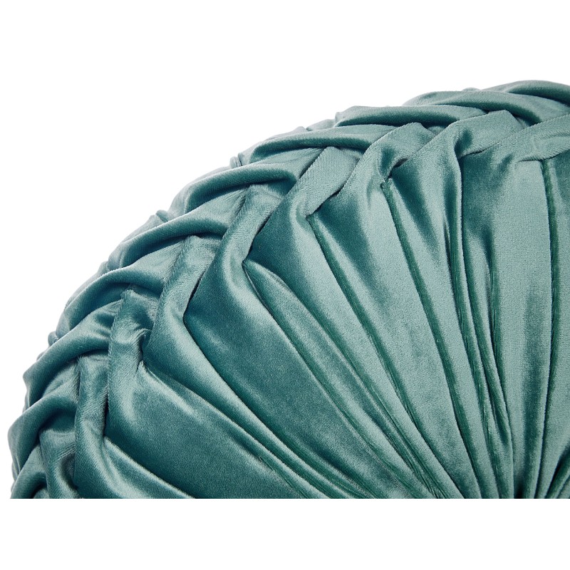 Poduszka dekoracyjna UDALA Welur 40 x 40 cm Lazurowy Jednolity