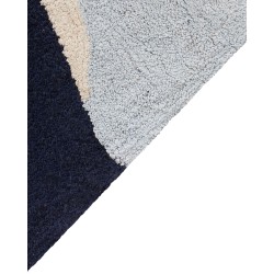 Dywan bawełniany 140 x 200 cm wielokolorowy z niebieskim XINALI