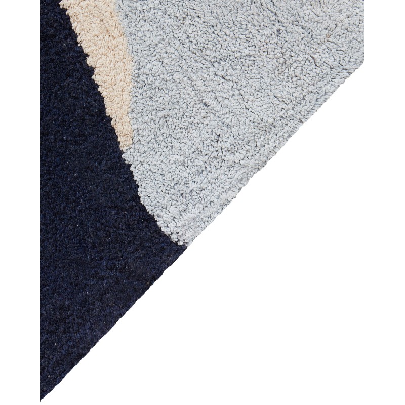 Dywan bawełniany 140 x 200 cm wielokolorowy z niebieskim XINALI