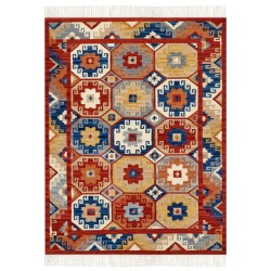 Dywan wełniany kilim 160 x 230 cm wielokolorowy LUSARAT
