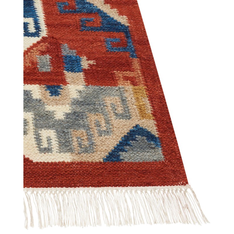 Dywan wełniany kilim 160 x 230 cm wielokolorowy LUSARAT