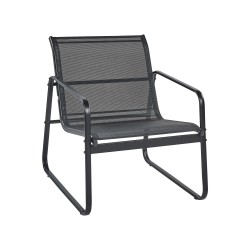 Zestaw ogrodowy ze stolikiem dla 4 osób BARREA Metal Czarny