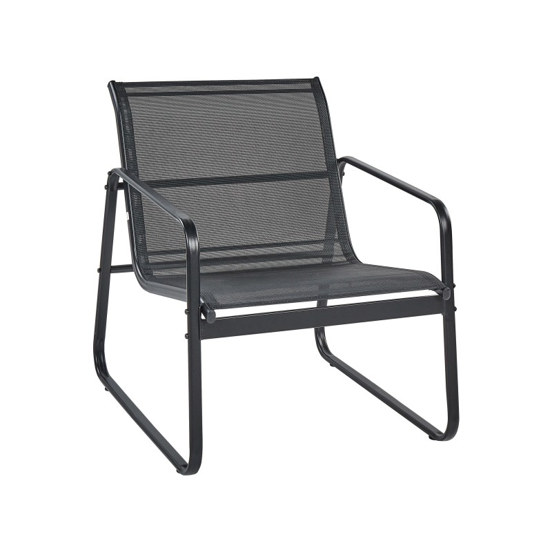 Zestaw ogrodowy ze stolikiem dla 4 osób BARREA Metal Czarny