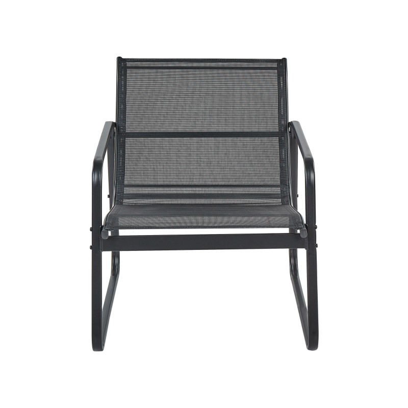 Zestaw ogrodowy ze stolikiem dla 4 osób BARREA Metal Czarny