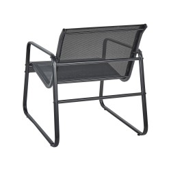 Zestaw ogrodowy ze stolikiem dla 4 osób BARREA Metal Czarny