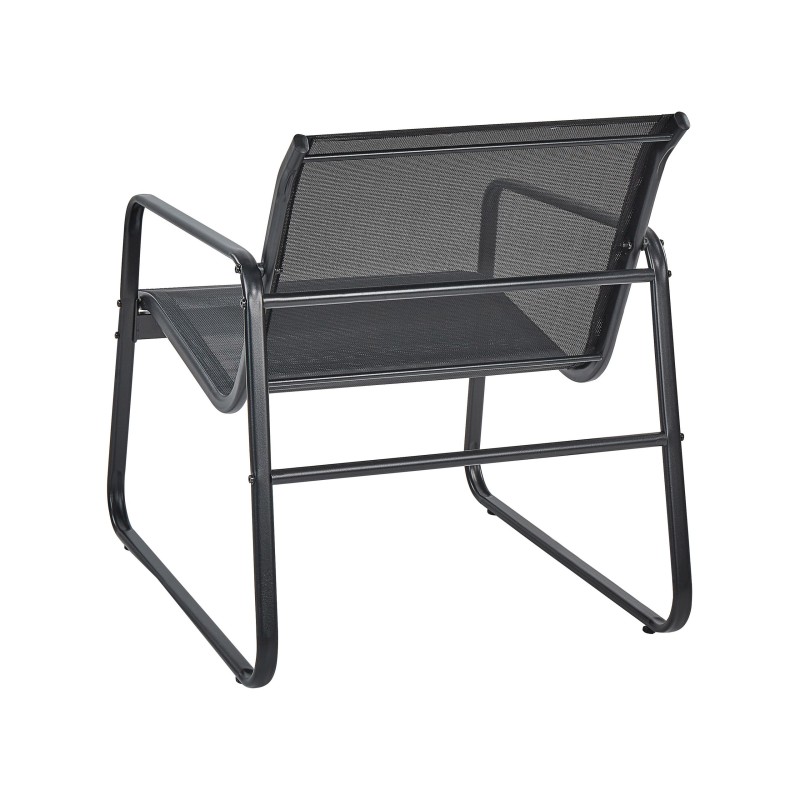 Zestaw ogrodowy ze stolikiem dla 4 osób BARREA Metal Czarny