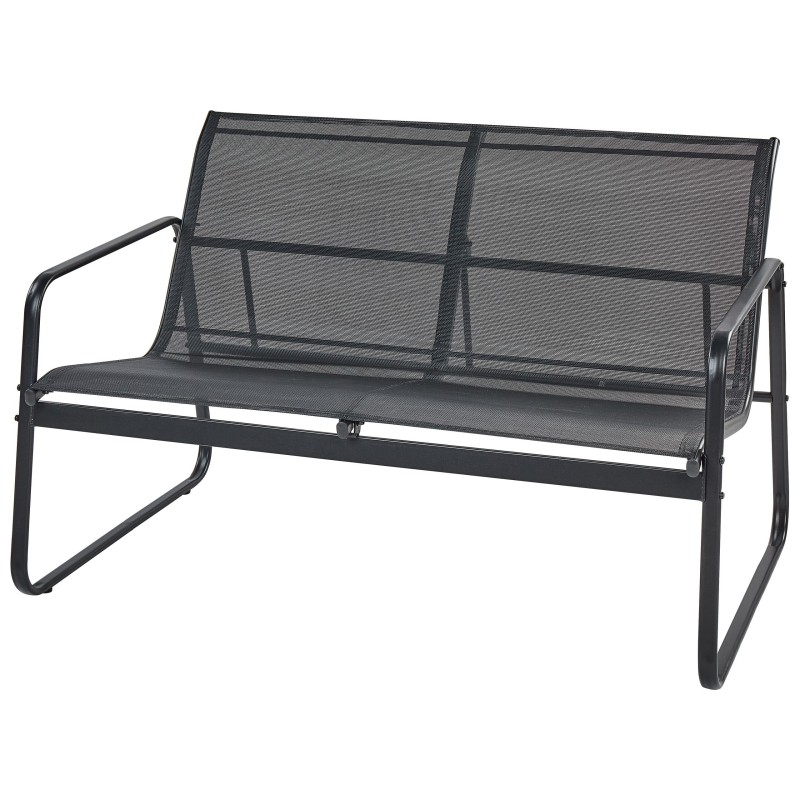 Zestaw ogrodowy ze stolikiem dla 4 osób BARREA Metal Czarny