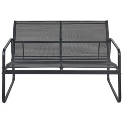 Zestaw ogrodowy ze stolikiem dla 4 osób BARREA Metal Czarny