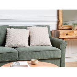 Zestaw 2 poduszek dekoracyjnych BASALIM 45 x 45 cm Beżowy Jednolity