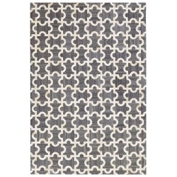 Dywan skórzany 140 x 200 cm szaro-beżowy YEDISU