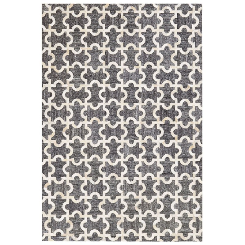 Dywan skórzany 140 x 200 cm szaro-beżowy YEDISU