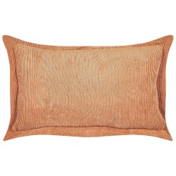 Zestaw 2 poduszek dekoracyjnych ZINNIA Sztruks 47 x 27 cm Pomarańczowy Jednolity