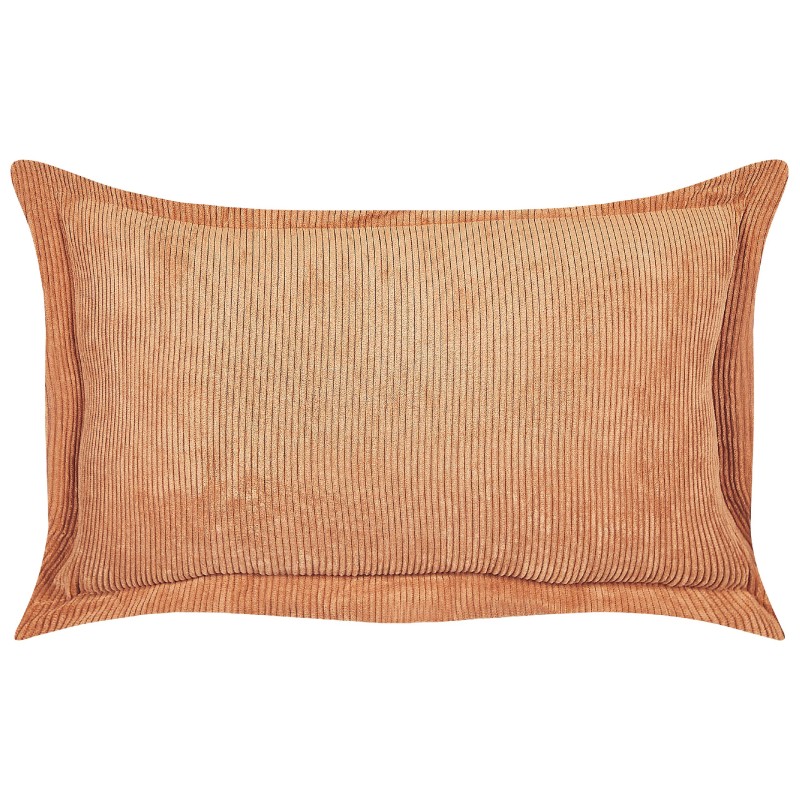 Zestaw 2 poduszek dekoracyjnych ZINNIA Sztruks 47 x 27 cm Pomarańczowy Jednolity