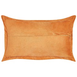 Zestaw 2 poduszek dekoracyjnych ZINNIA Sztruks 47 x 27 cm Pomarańczowy Jednolity