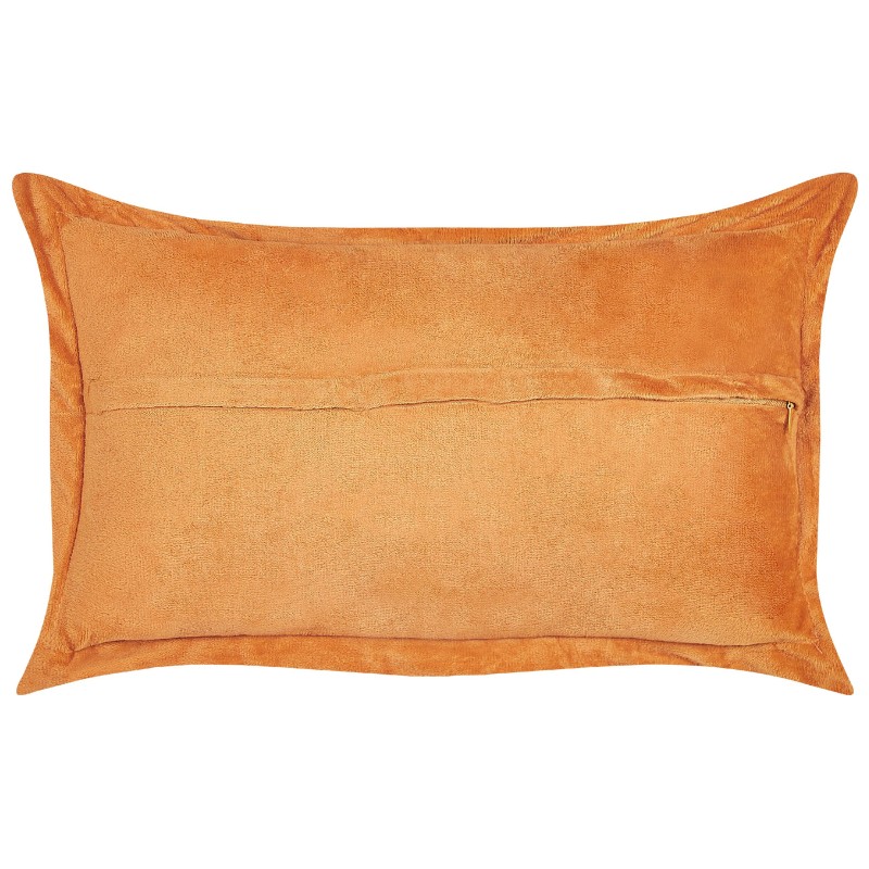 Zestaw 2 poduszek dekoracyjnych ZINNIA Sztruks 47 x 27 cm Pomarańczowy Jednolity