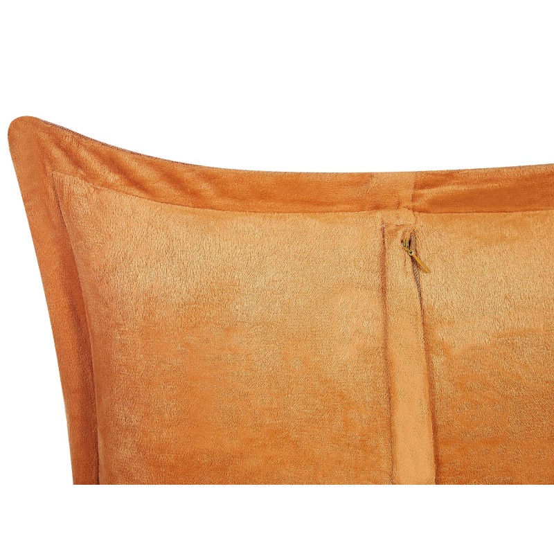 Zestaw 2 poduszek dekoracyjnych ZINNIA Sztruks 47 x 27 cm Pomarańczowy Jednolity