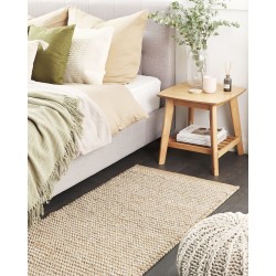 Dywan wełniany 80 x 150 cm beżowy BANOO
