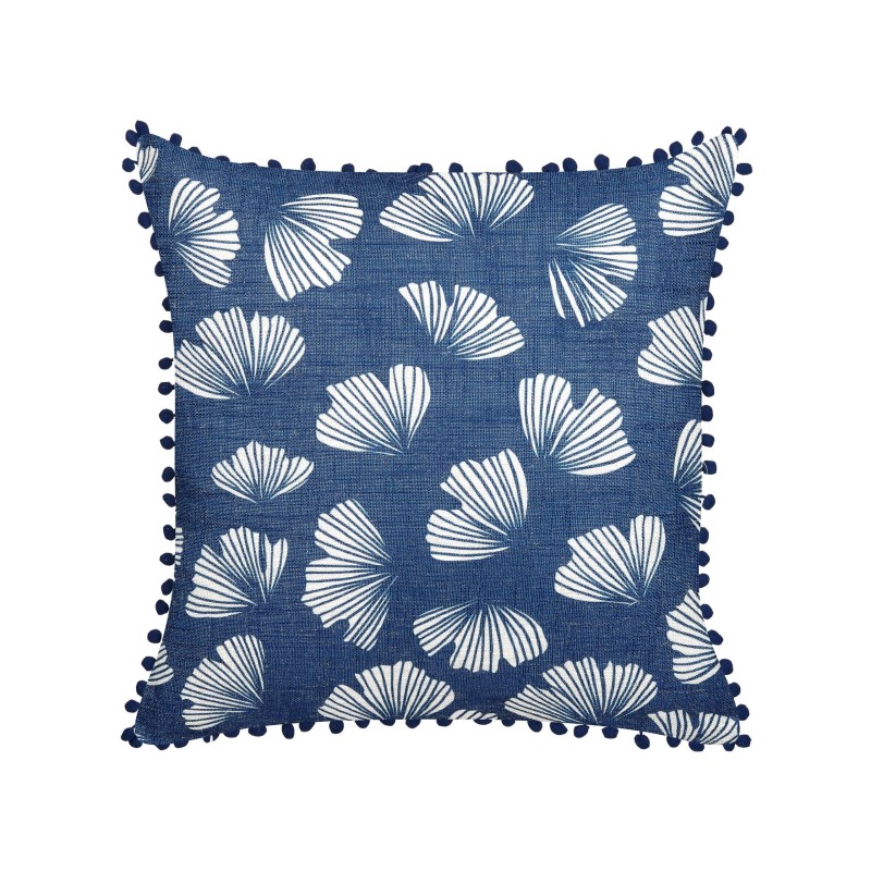 Zestaw 2 poduszek dekoracyjnych DANDELION 45 x 45 cm Ciemnoniebieski Wzór roślinny