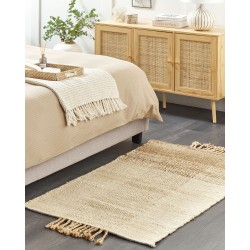 Dywan z juty 80 x 150 cm beżowy HAMZALAR