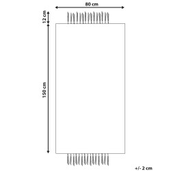 Dywan z juty 80 x 150 cm beżowy HAMZALAR