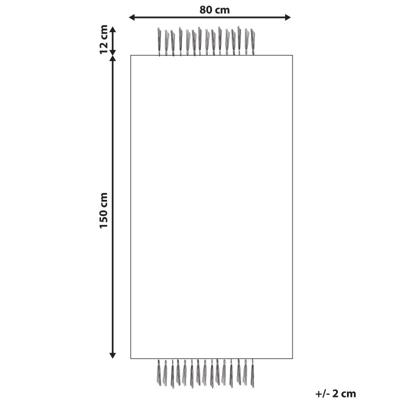 Dywan z juty 80 x 150 cm beżowy HAMZALAR