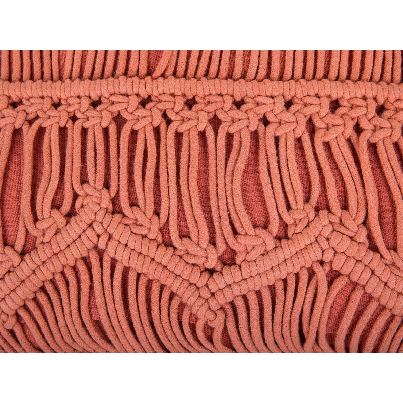 Poduszka dekoracyjna AKKOY Bawełna 45 x 45 cm Pomarańczowy Wzór geometryczny