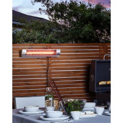 Promiennik na podczerwień ścienny BROMO 2000 W Srebrny