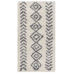 Dywan shaggy 80 x 150 cm biało-szary AYRUM