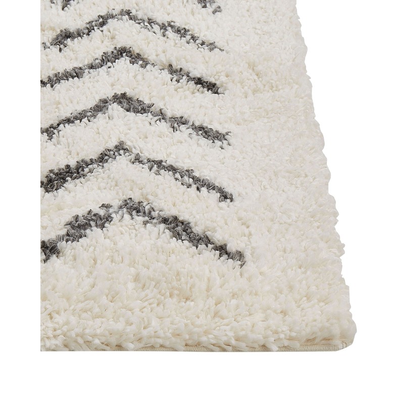 Dywan shaggy 80 x 150 cm biało-szary AYRUM