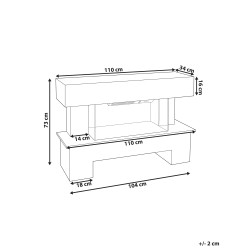Kominek elektryczny z funkcją grzania KALAHARI Z pilotem Biały