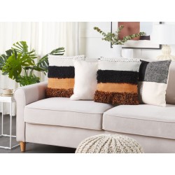 Zestaw 2 poduszek dekoracyjnych MIHALGAZI Bawełna 45 x 45 cm Kolorowy W paski