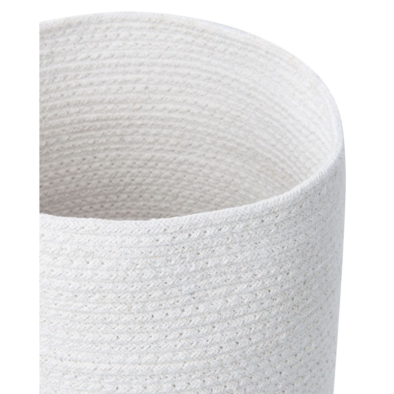 Zestaw 3 koszy BASIMA Bawełna Biały