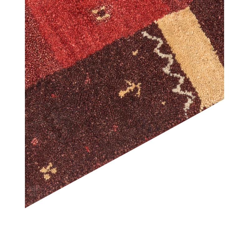 Dywan wełniany gabbeh 80 x 150 cm czerwony SINANLI