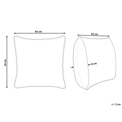 Poduszka dekoracyjna ECHEVERIA Welur 45 x 45 cm Biały Wzór świąteczny