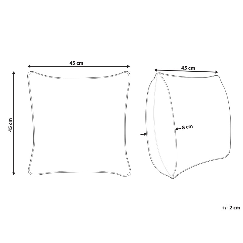 Poduszka dekoracyjna ECHEVERIA Welur 45 x 45 cm Biały Wzór świąteczny