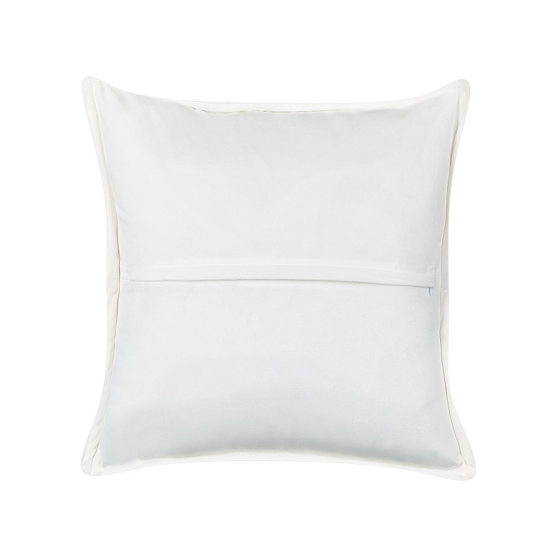 Zestaw 2 poduszek dekoracyjnych SENECIA Boucle 45 x 45 cm Złamana biel Jednolity