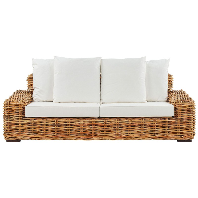 Sofa ogrodowa rattanowa naturalna FORLI