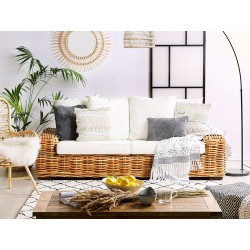 Sofa ogrodowa rattanowa naturalna FORLI