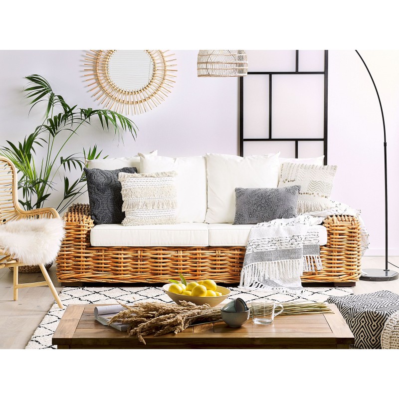 Sofa ogrodowa rattanowa naturalna FORLI