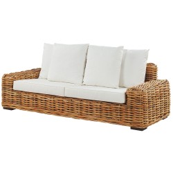 Sofa ogrodowa rattanowa naturalna FORLI