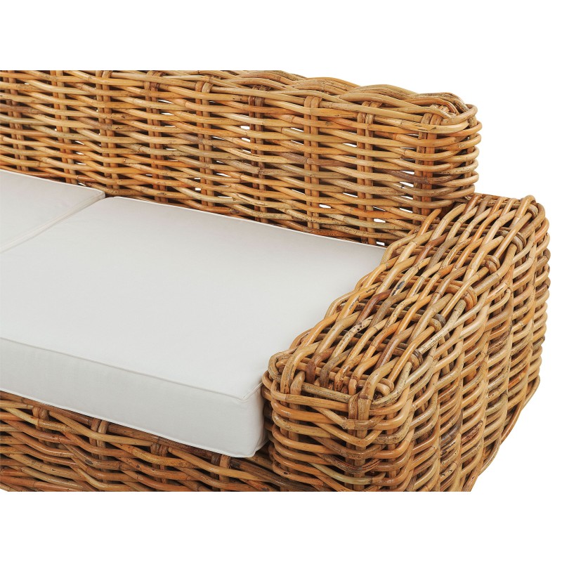 Sofa ogrodowa rattanowa naturalna FORLI
