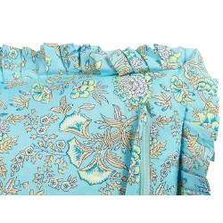 Zestaw 2 poduszek dekoracyjnych AMOENA Bawełna 45 x 45 cm Niebieski Wzór kwiatowy