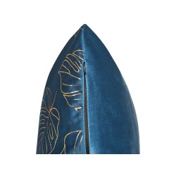 Zestaw 2 poduszek dekoracyjnych DELICIOSA Welur 45 x 45 cm Niebieski Wzór roślinny