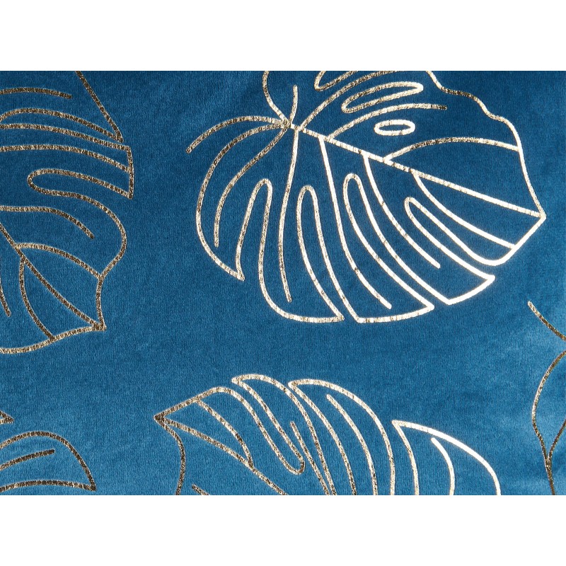 Zestaw 2 poduszek dekoracyjnych DELICIOSA Welur 45 x 45 cm Niebieski Wzór roślinny