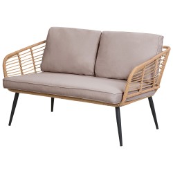 Zestaw ogrodowy ze stolikiem dla 4 osób CORINTH II Technorattan Naturalny